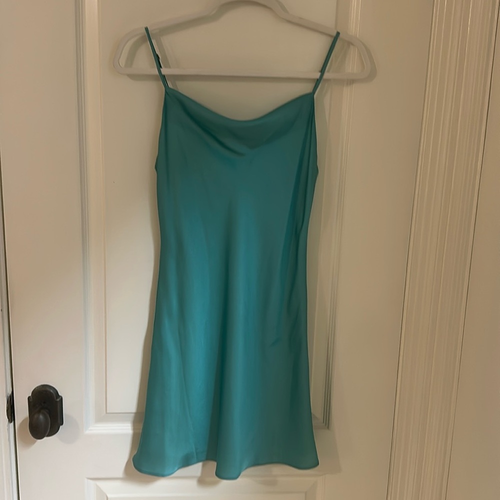 Hemline Blue mini dress
